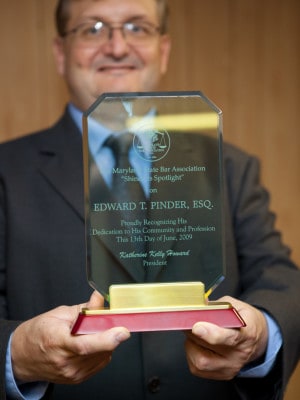 Edward Pinder's Maryland State Bar Award